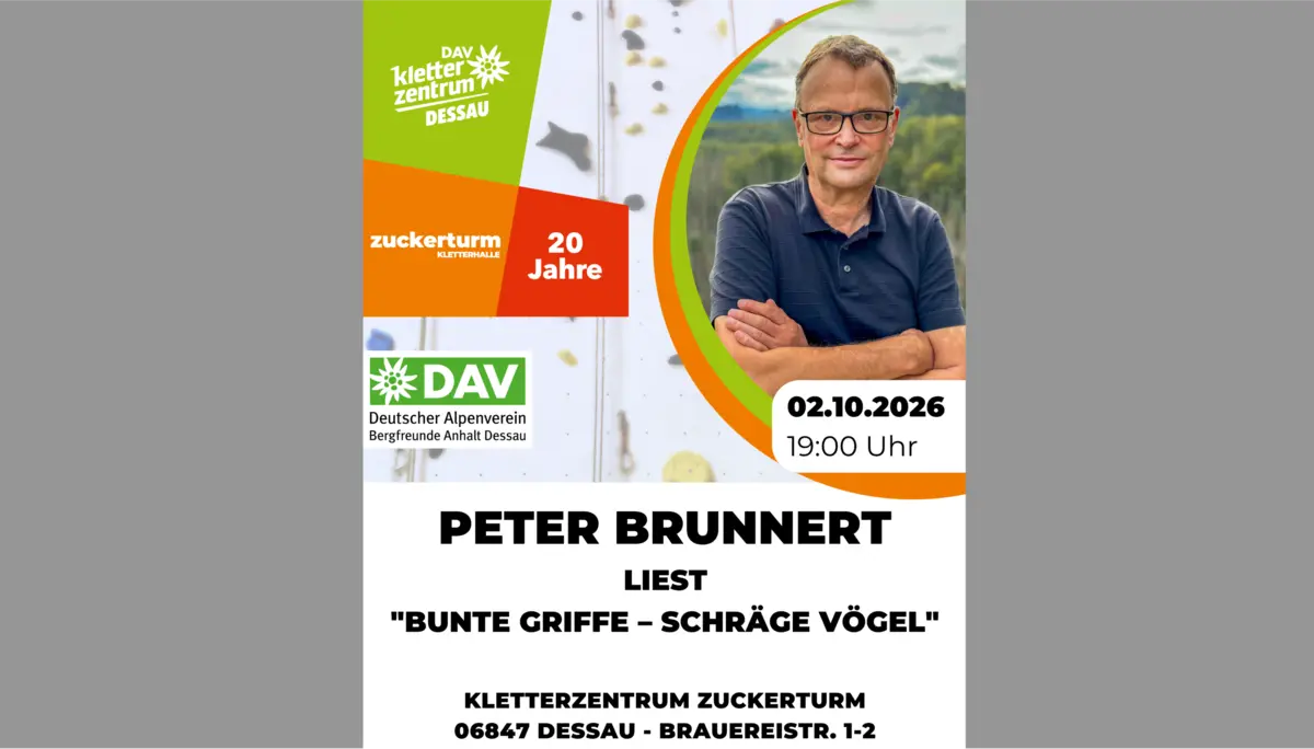 Peter Brunner - Lesung 2026 | © Bergfreunde Anhalt Dessau