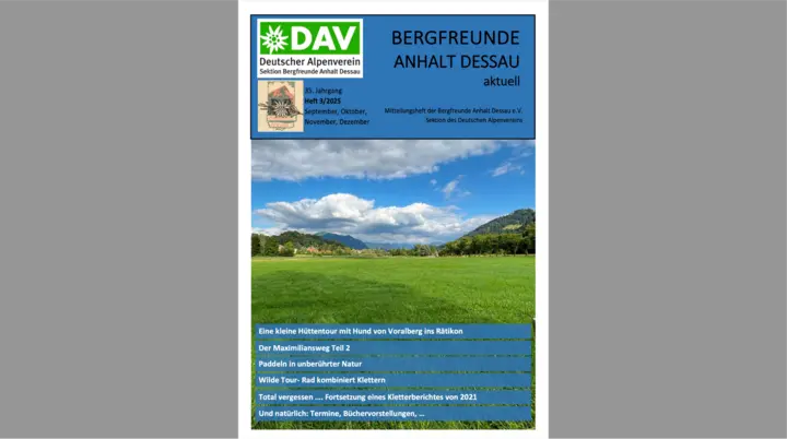 DAV-Dessau_Heft_2025-03-Titel | © Bergfreunde Anhalt Dessau e.V.