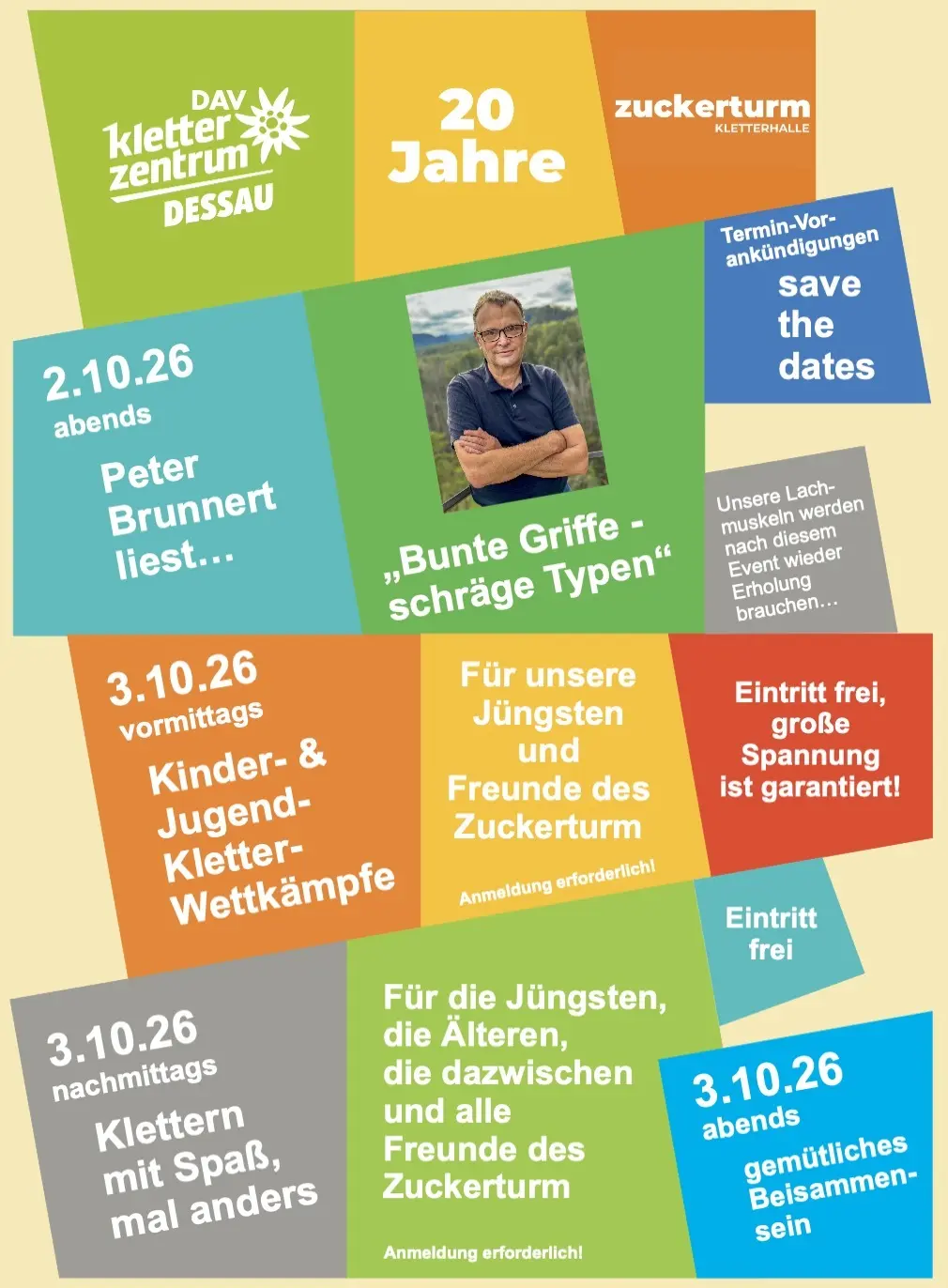 Plakat 20 Jahre Zuckerturm | © Bergfreunde Anhalt Dessau e.V.