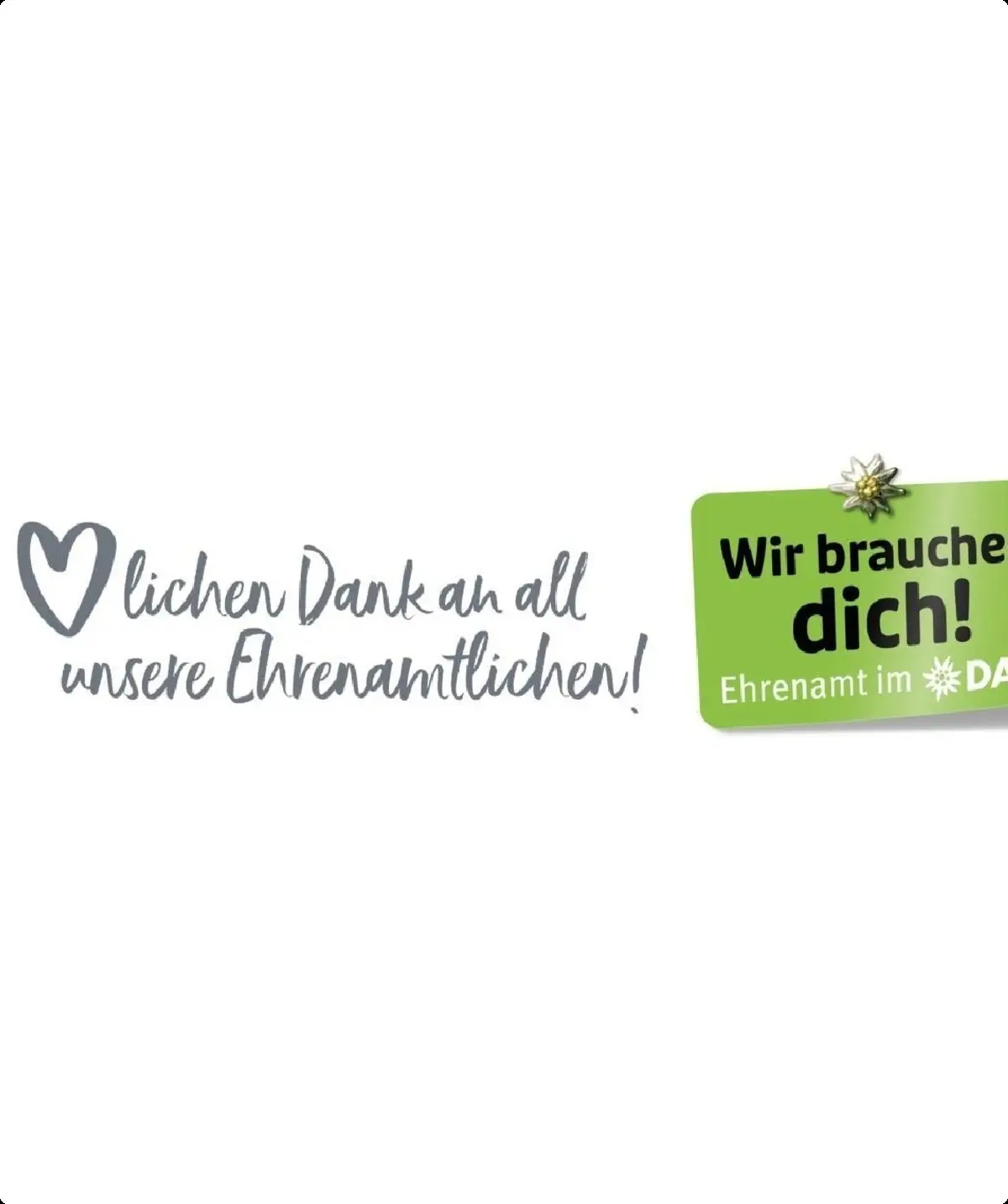 Signet: Vielen Dank an alle Ehrenamtliche | © DAV