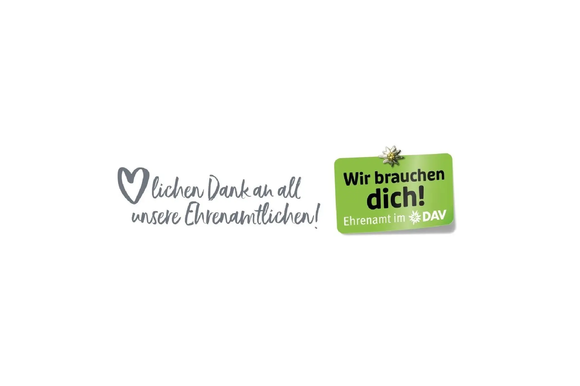 Signet: Vielen Dank an alle Ehrenamtliche | © DAV