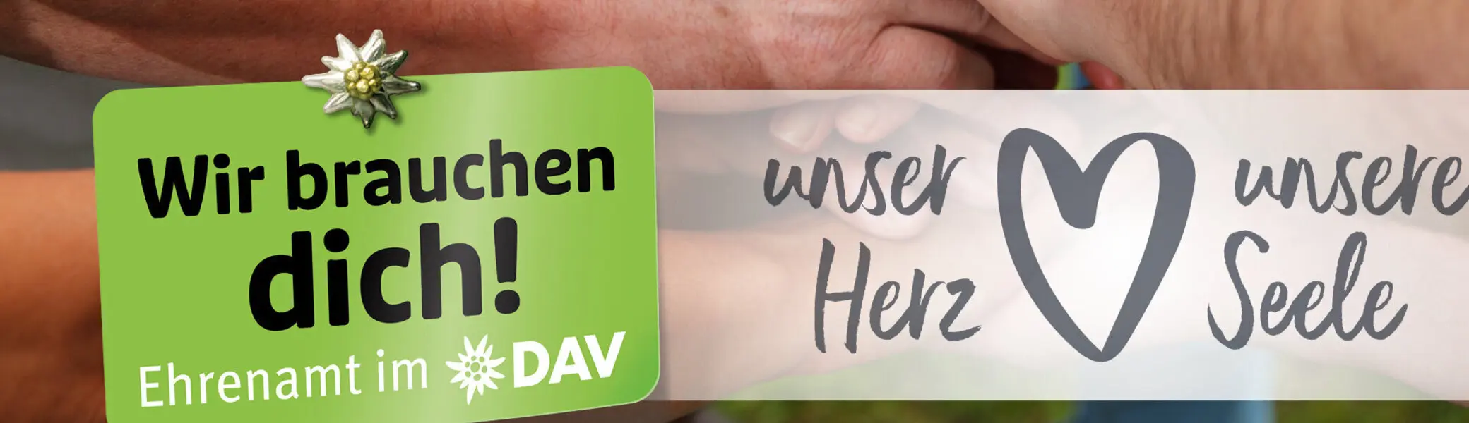 Kampagnenmotiv: Ehrenamtliche Unterstützung beim DAV - Imagefoto | © DAV